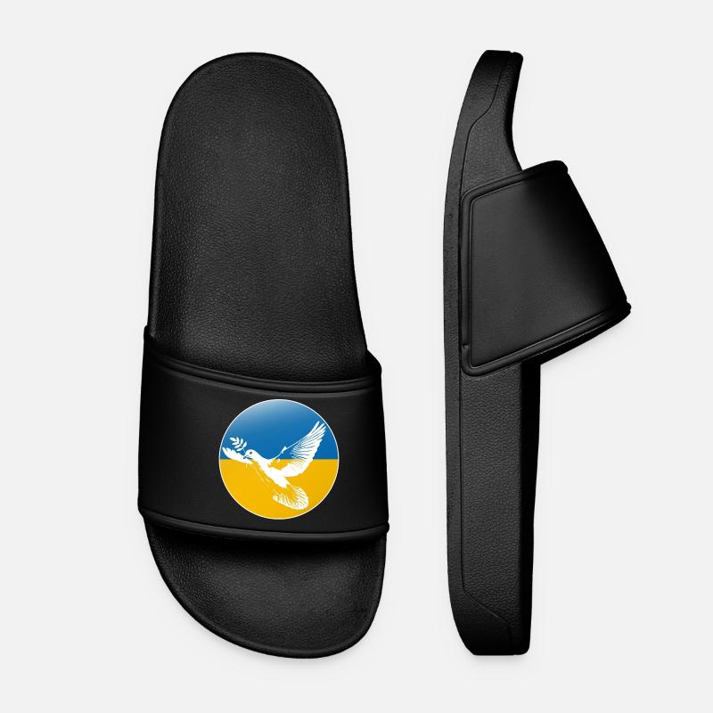 Ukraine Friedenstaube - Frauen Badelatschen - Schwarz