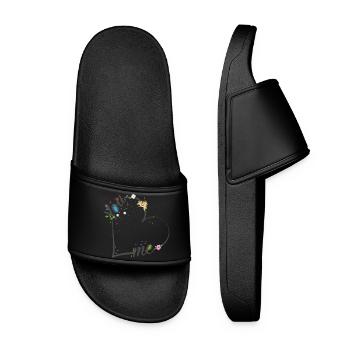 Toi et moi liés par le tendre lien de l’amour - Claquettes Femme - noir - Devant