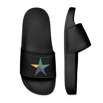 ETOILE. ETOILES. STAR. FÊTE. ANNIVERSAIRE. NOËL - Claquettes Femme - noir - Devant