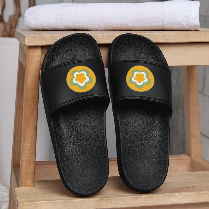 70s Flower Pattern Women’s Pool Sliders