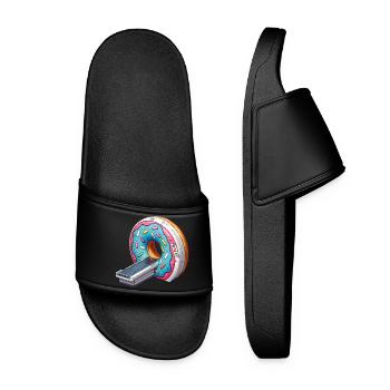 Manip Radio Scanner MRI Radiology Donut of truth - Women’s Pool Sliders - black - Front