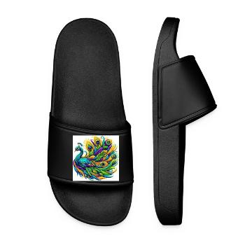 Peacock - Women’s Pool Sliders - black - Front