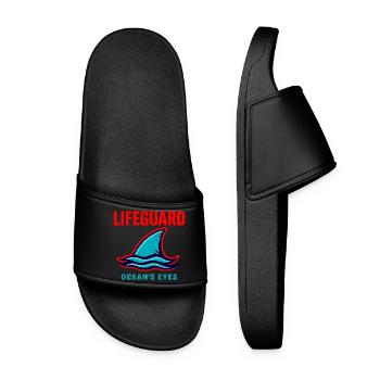 Lifeguard shirt ocean eyes - Women’s Pool Sliders - black - Front