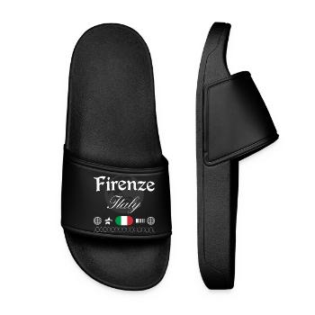 Florenz Italien Streetwear Reise Souvenir - Frauen Badelatschen - Schwarz - Vorne