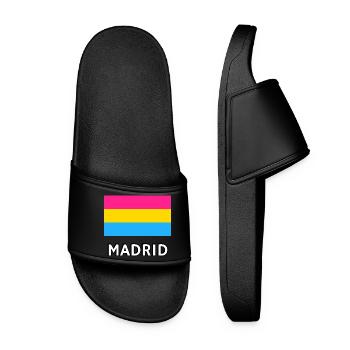 Pan Pride Drapeau Madrid - Claquettes Femme - noir - Devant