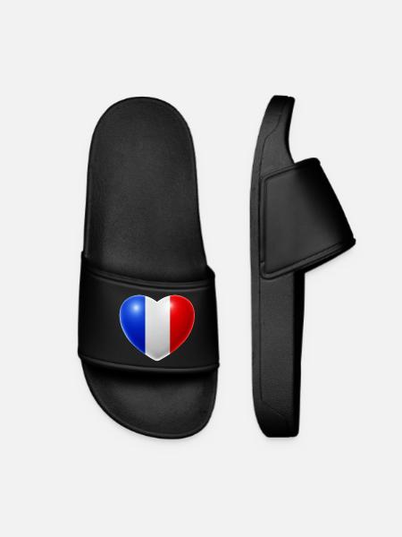 Coeur (France) - Claquettes Femme - noir