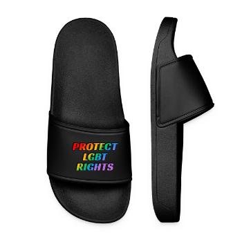 Protéger les droits LGBT - Claquettes Femme - noir - Devant