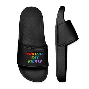 Protégez les droits des homosexuels Mois de la fierté LGBTQ - Claquettes Femme - noir - Devant