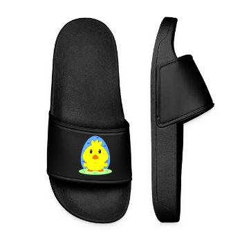 Chicks, Easter, animals for children, sweet chicks - Women’s Pool Sliders - black - Front