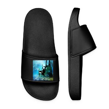 Magnifique orque dans l'océan profond - Claquettes Femme - noir - Devant