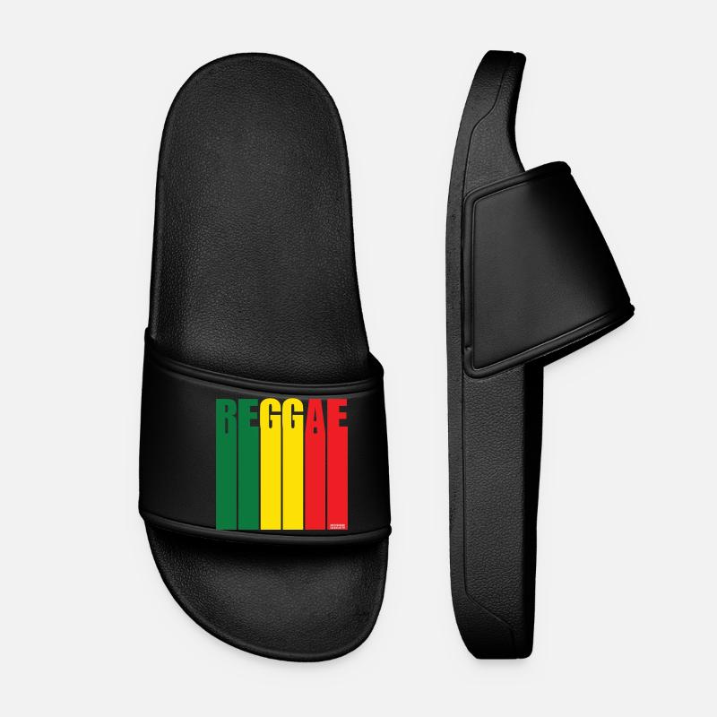 Reggae Farbblock Banner - Frauen Badelatschen - Schwarz