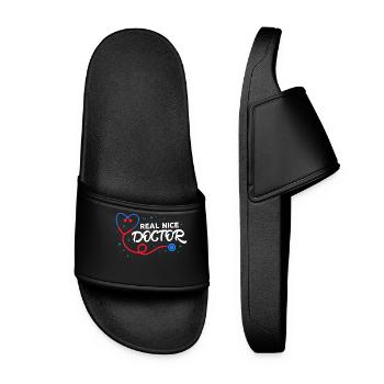 Doctor Doctor Specialist Assistant Physician Emergency Physician Profession - Women’s Pool Sliders - black - Front