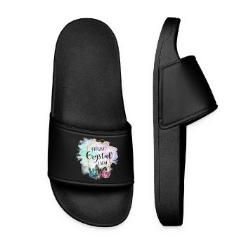 Crystal Crystal Lady Naturopath Gift - Women’s Pool Sliders - black - Front