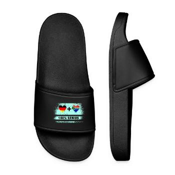 Allemagne et Afrique du Sud 100 % Genial / Cadeau - Claquettes Femme - noir - Devant