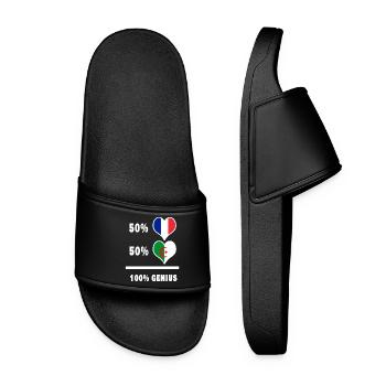 Frankreich und Algerien 100% awesome / Geschenk - Frauen Badelatschen - Schwarz - Vorne