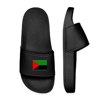 Flag of Martinique red green black - Women’s Pool Sliders - black - Front