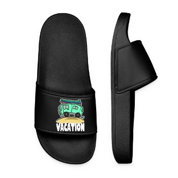 Time out vacation travel traveling camping travel - Women’s Pool Sliders - black - Front