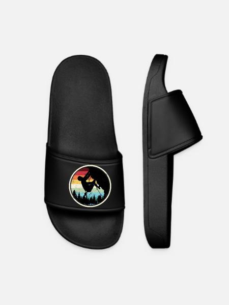 Silhouette de l’Escaladeur de la Forêt Arc-en-ciel - Claquettes Femme - noir