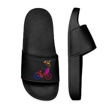Vélo de femme, papillons de vélo - Claquettes Femme - noir - Devant