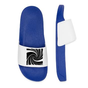 Vortex noir et blanc - Claquettes Femme - bleu roi - Devant