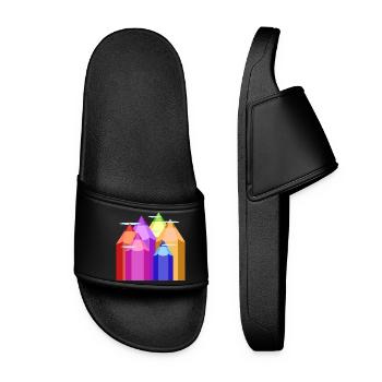 Peaks of Color - Women’s Pool Sliders - black - Front