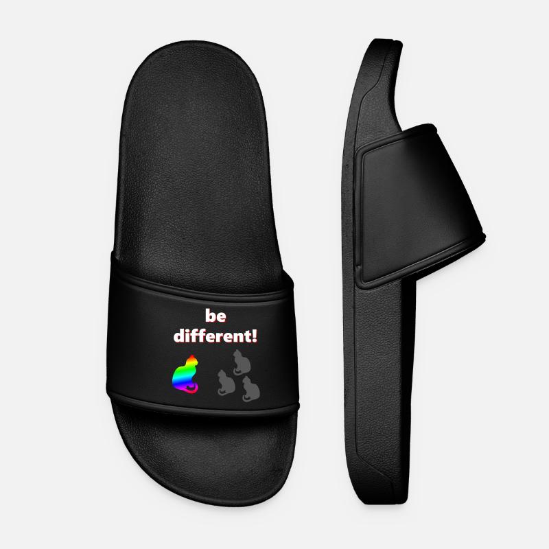 Be different, katzen Design, kluge Sprüche - Frauen Badelatschen - Schwarz