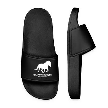 Chevaux Déclaration Chevaux islandais Amour des chevaux islandais - Claquettes Femme - noir - Devant