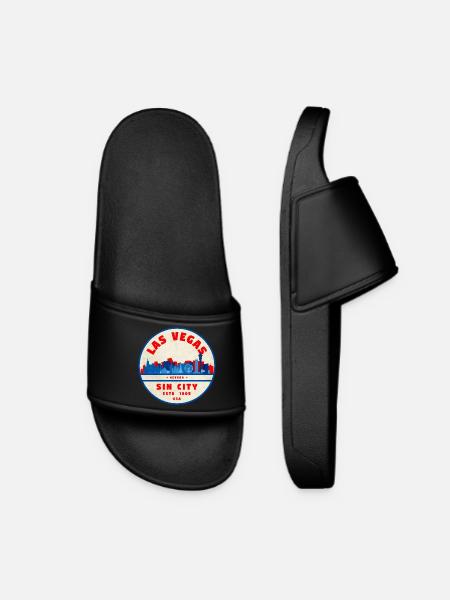 Sin City Skyline Vintage Kreislogo - Frauen Badelatschen - Schwarz