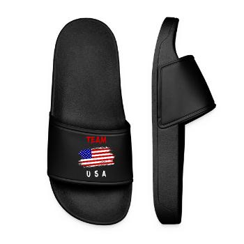 US Team - Women’s Pool Sliders - black - Front