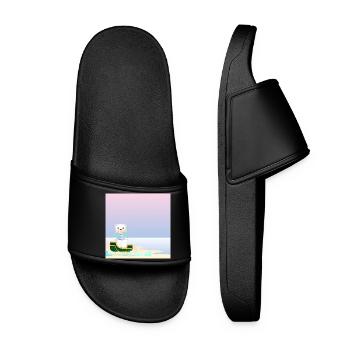 Contexte hivernal - Ours polaire au bord de la mer - TRAÎNEAUX - Claquettes Femme - noir - Devant