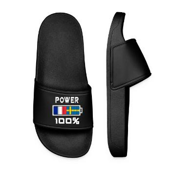 Power 100% Sweden and France - Women’s Pool Sliders - black - Front
