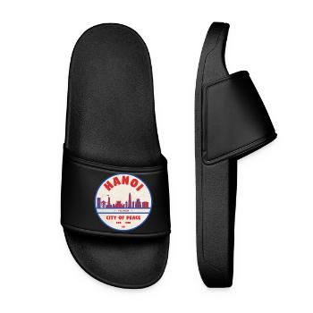 Insigne de la ville de la paix de Hanoï Paysage urbain - Claquettes Femme - noir - Devant