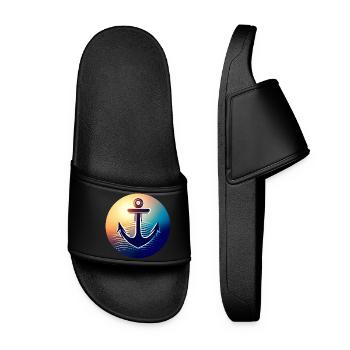 Anchor Sunset Round - Women’s Pool Sliders - black - Front