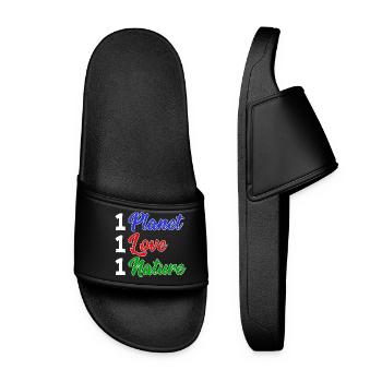 Planète Terre Mère Nature Déclaration Conservation - Claquettes Femme - noir - Devant