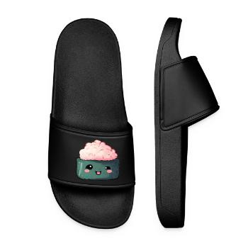 Sushi - Frauen Badelatschen - Schwarz - Vorne