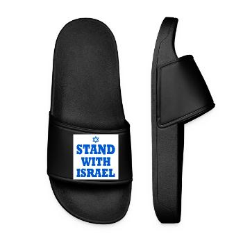 Stand with israel - Frauen Badelatschen - Schwarz - Vorne