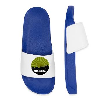 North Sea Retro Line - Women’s Pool Sliders - royal blue - Front