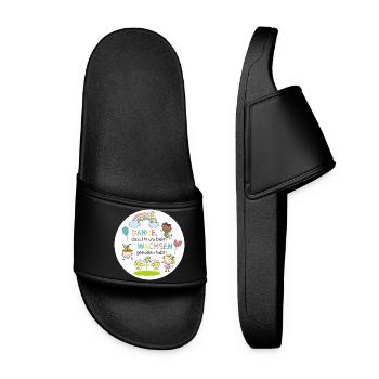 Merci de grandir – un design adapté aux enfants - Claquettes Femme - noir - Devant