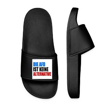 die afd ist keine alternative - Frauen Badelatschen - Schwarz - Vorne