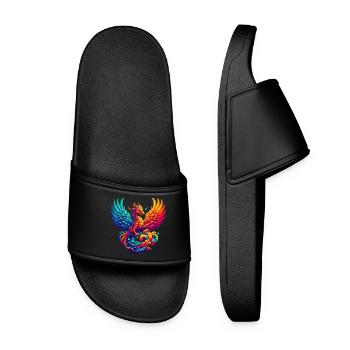 Hyper Flames of Majestic Phoenix - Women’s Pool Sliders - black - Front