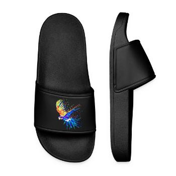 Animal, Oiseau, Zoo, Perroquet, Amoureux Des Animaux, Animal De Compagnie - Claquettes Femme - noir - Devant