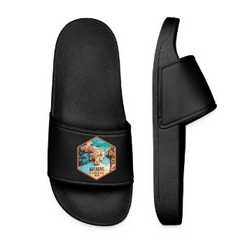 Estudantes beach near Lagos, Algarve - Women’s Pool Sliders - black - Front