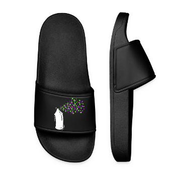 Graffiti Sprayer Spray Can Art Street Art - Women’s Pool Sliders - black - Front
