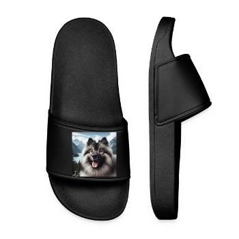 Joyeux Wolfspitz - Claquettes Femme - noir - Devant