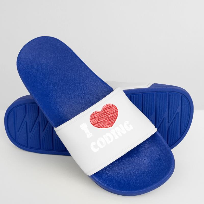 Développeur Heart Coding Statement Programmeur Claquettes Femme