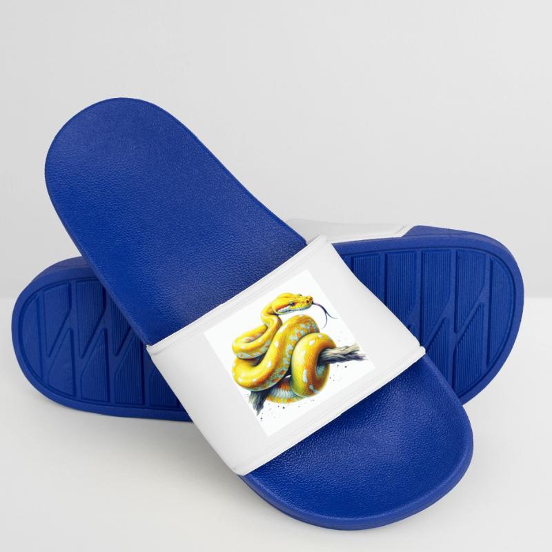 Gelbe Python Frauen Badelatschen