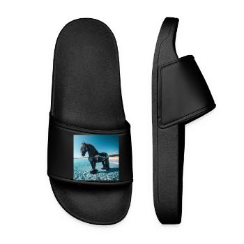 Cheval dans l’eau - Claquettes Femme - noir - Devant