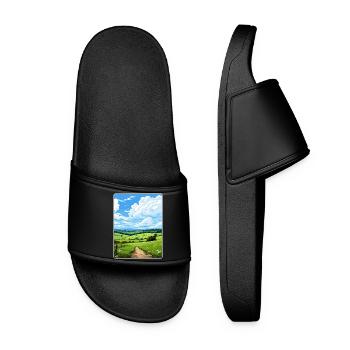 High Weald Aonb Affiche de voyage Souvenir Peinture WPA - Claquettes Femme - noir - Devant