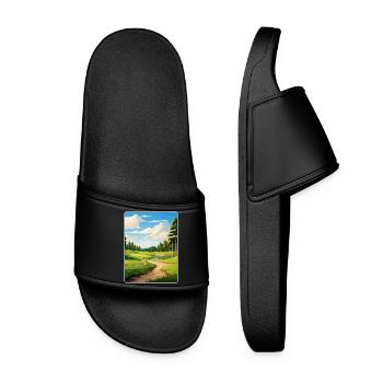 Shadow Creek Golfplatz Reiseposter Souvenir - Frauen Badelatschen - Schwarz - Vorne