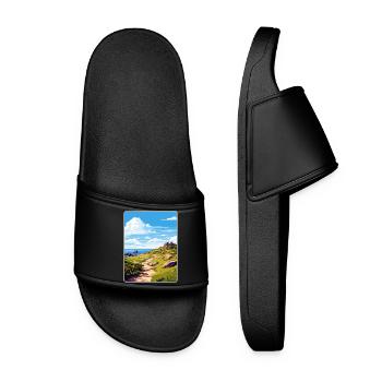 Lands End Cornouailles Angleterre Affiche de voyage souvenir - Claquettes Femme - noir - Devant
